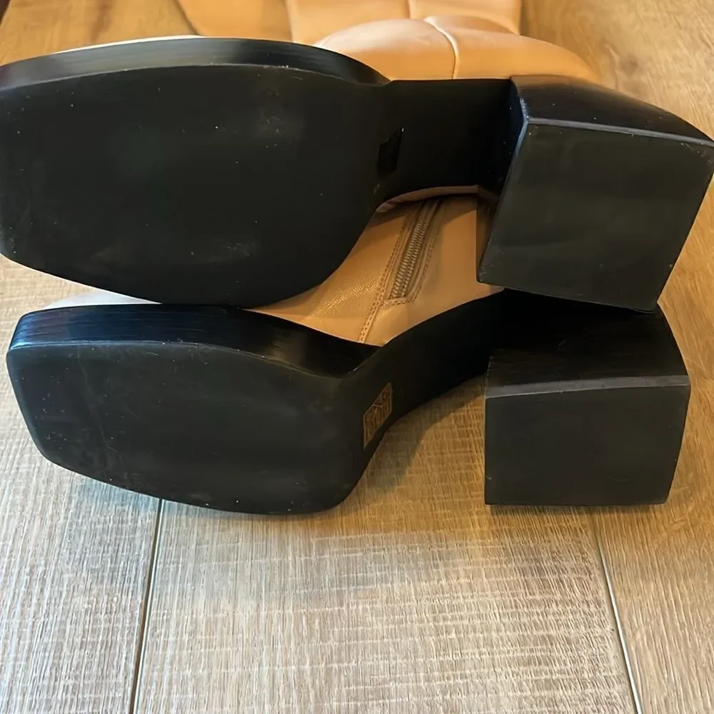 New Free People x Jeffrey Campbell Daphne Second Skin Platform Boots US 10